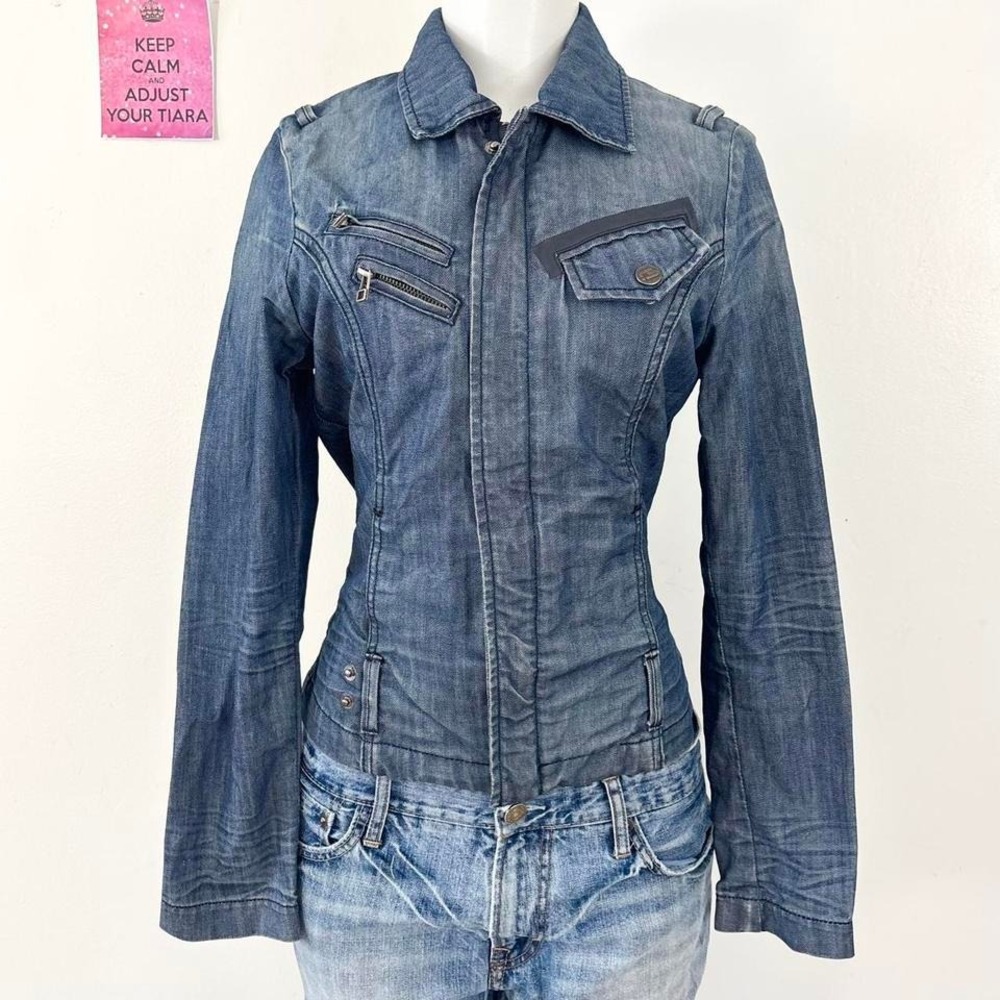 mono denim‎ fitted jacket